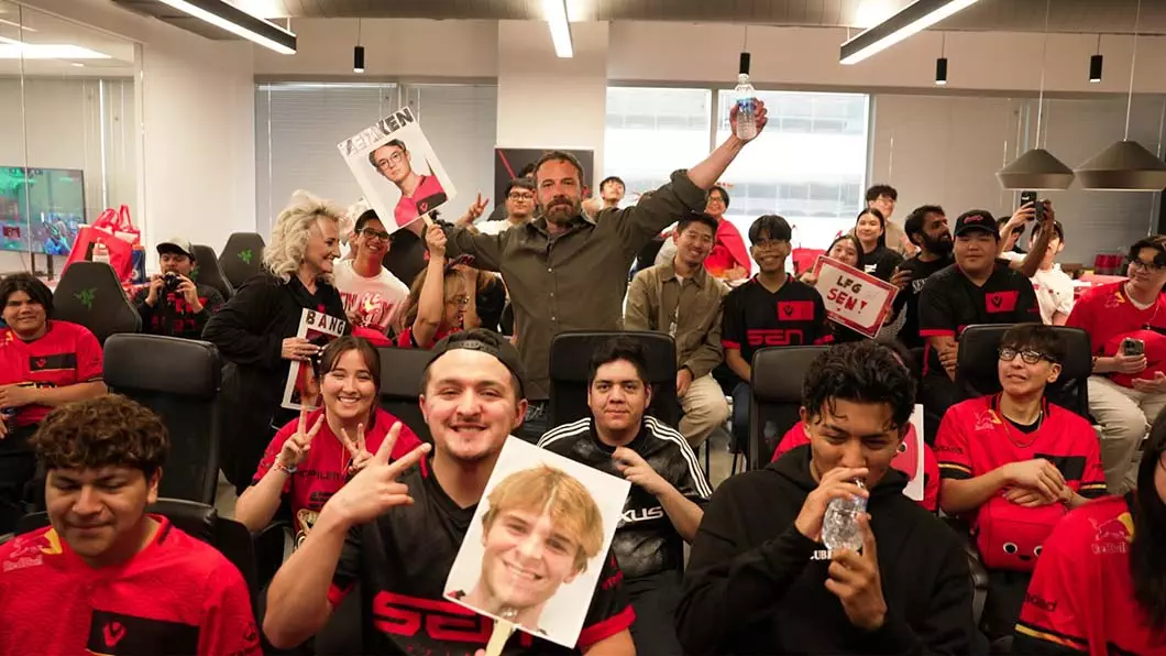 Actor Ben Affleck celebrates with Sentinels fans at a watch party, promotes latest film The Accountant 2 with content creator Tarik. Image credit: Sentinels