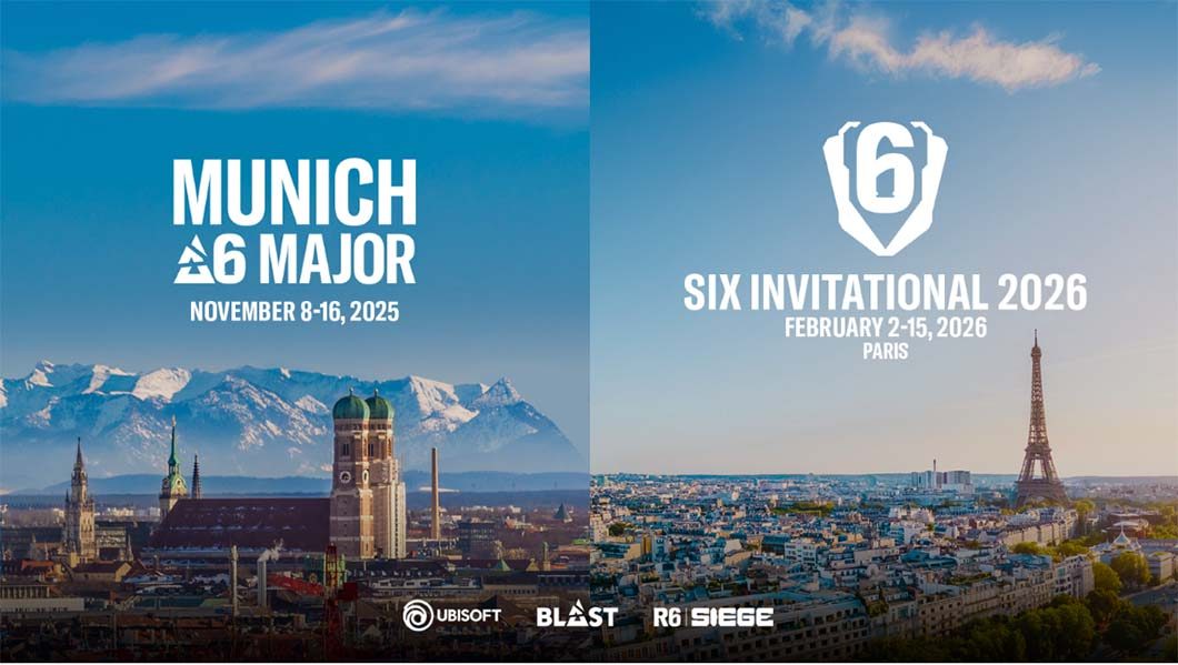 BLAST Rainbow Six Siege Major coming to Munich in November, Six Invitational lands in Paris in 2026.